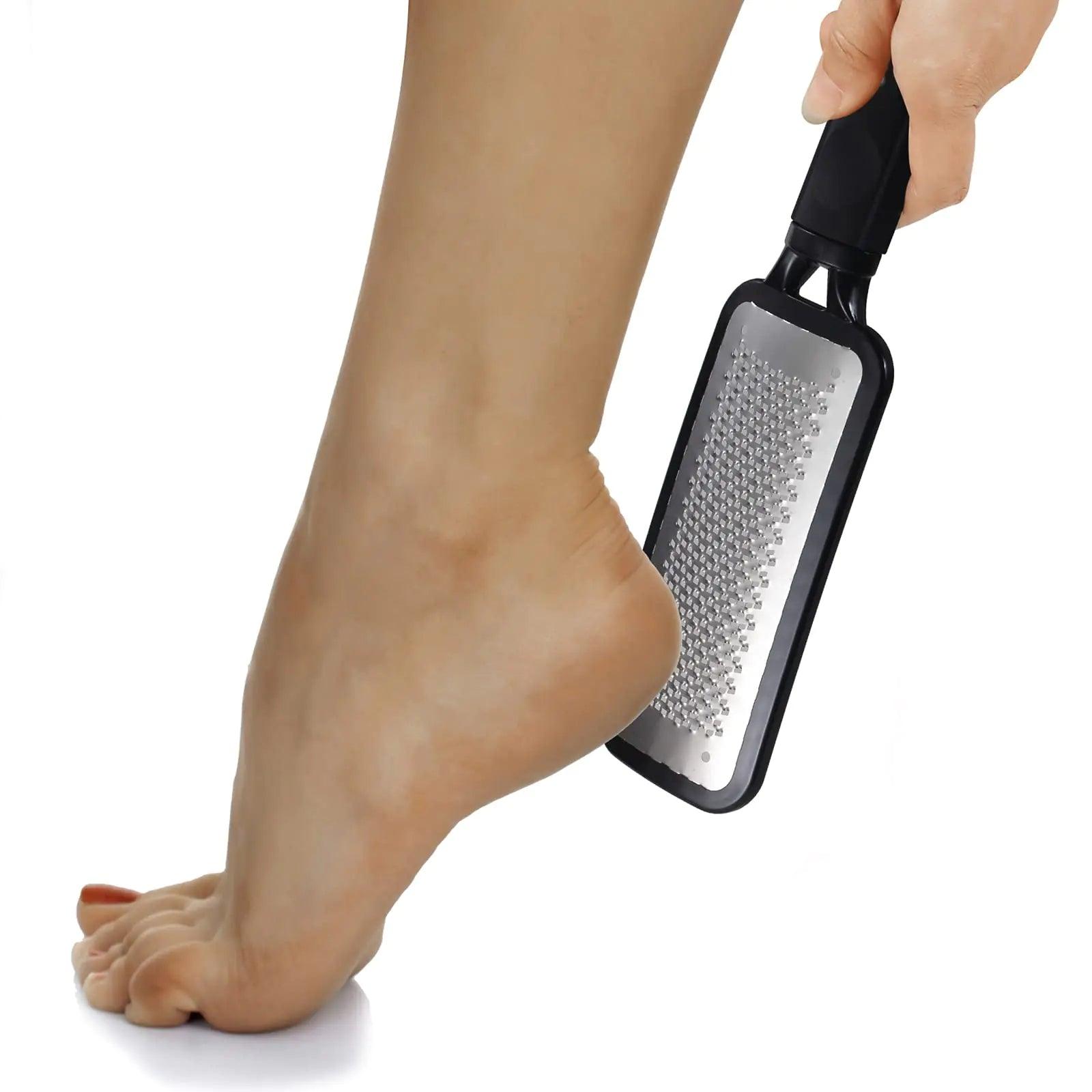 Colossal Pedicure Rasp Foot File, Professional Foot Care Pedicure Stainless Steel File to Removes Hard Skin, Can Be Used On Both Dry and Wet Feet Black 1 Count (Pack of 1) - Evallys.com # #