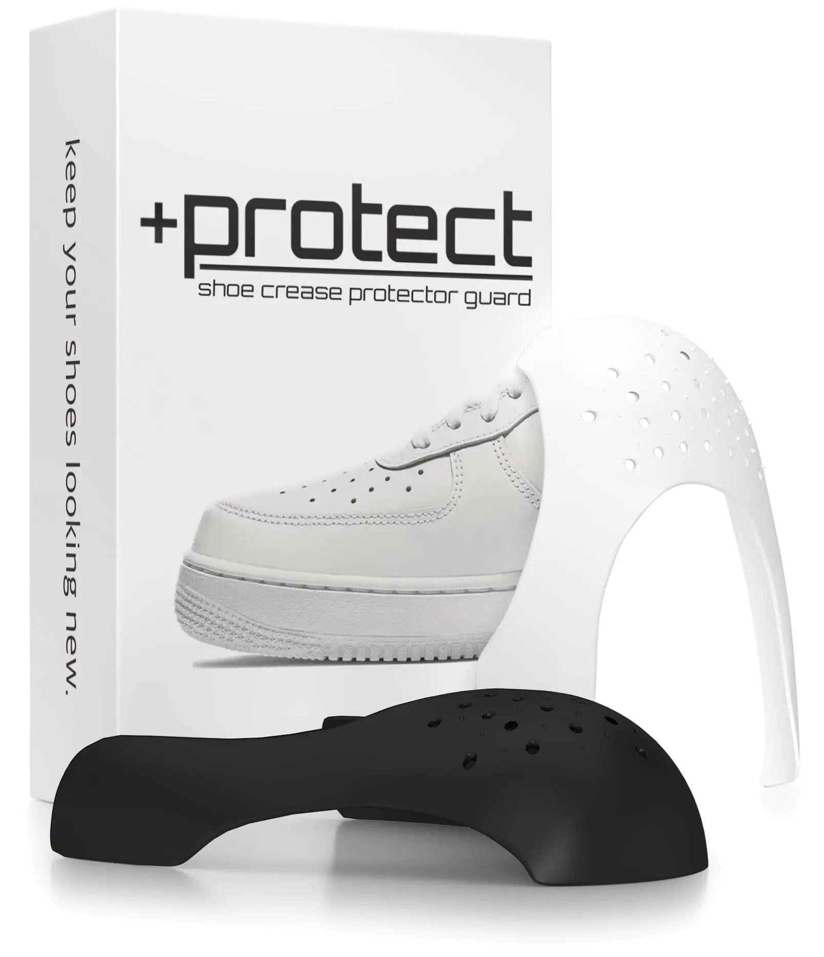 +Protect | Shoe Crease Protector Guards for Sneakers: Air Force 1, Jordans, Dunks & More – 2 Pairs Small (Women's 5-10) Black / White - Evallys.com # #