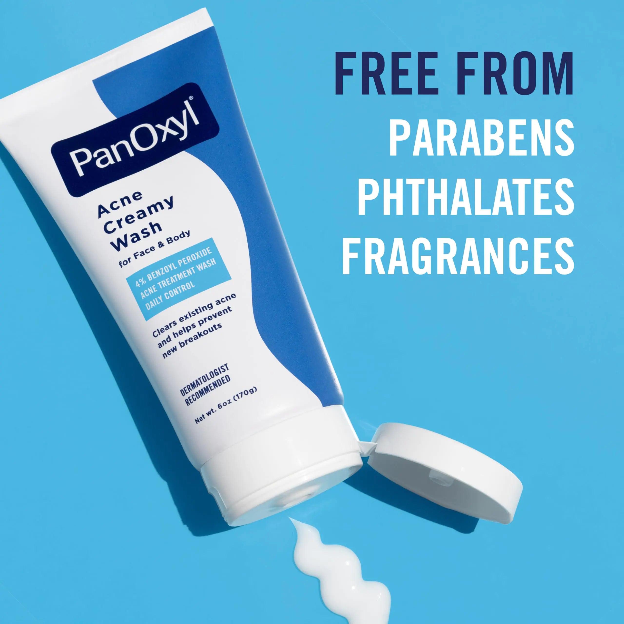 PanOxyl Antimicrobial Hydrating Acne Creamy Wash, 4% Benzoyl Peroxide, 6 Ounce Unscented 6 Ounce (Pack of 1) - Evallys.com