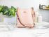 Coach Mollie 22 Shell Pink Straw Leather Bucket Crossbody - Evallys.com # #