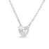 14k White Gold 1/4 Cttw Lab Grown Heart Shape Diamond Solitaire 18" Pendant Necklace (E-F Color, SI1-SI2 Clarity) - Evallys.com # #