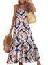 Dokotoo Women Summer Dresses 2024 Spaghetti Strap Scoop Neck Smocked Ruffle Flowy Boho Maxi Dress Small Rose - Evallys.com
