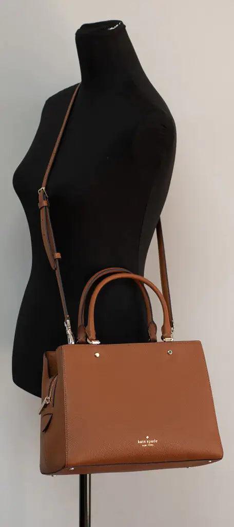 Kate Spade Leila Medium Warm Gingerbread Triple Compartment Satchel - Evallys.com # #