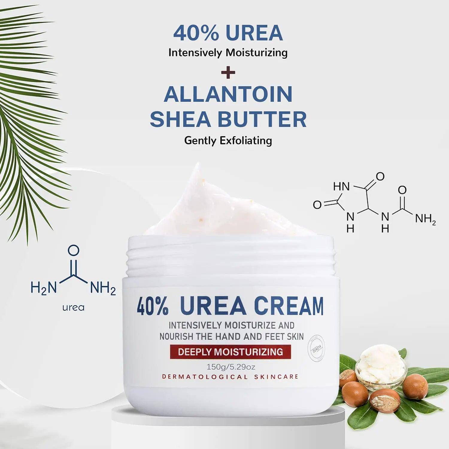 Urea Cream 40 Percent, Urea Foot & Hand Cream for Dry Cracked, 40 per Urea Lotion for Feet Maximum Strength (4 Packs) 5.29 Ounce (Pack of 4) - Evallys.com # #