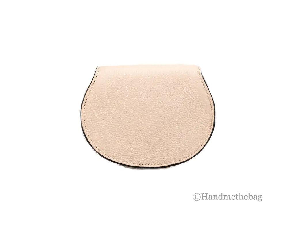 Chloe Nano Marcie Pale Blush Leather Shoulder Saddle Bag - Evallys.com # #