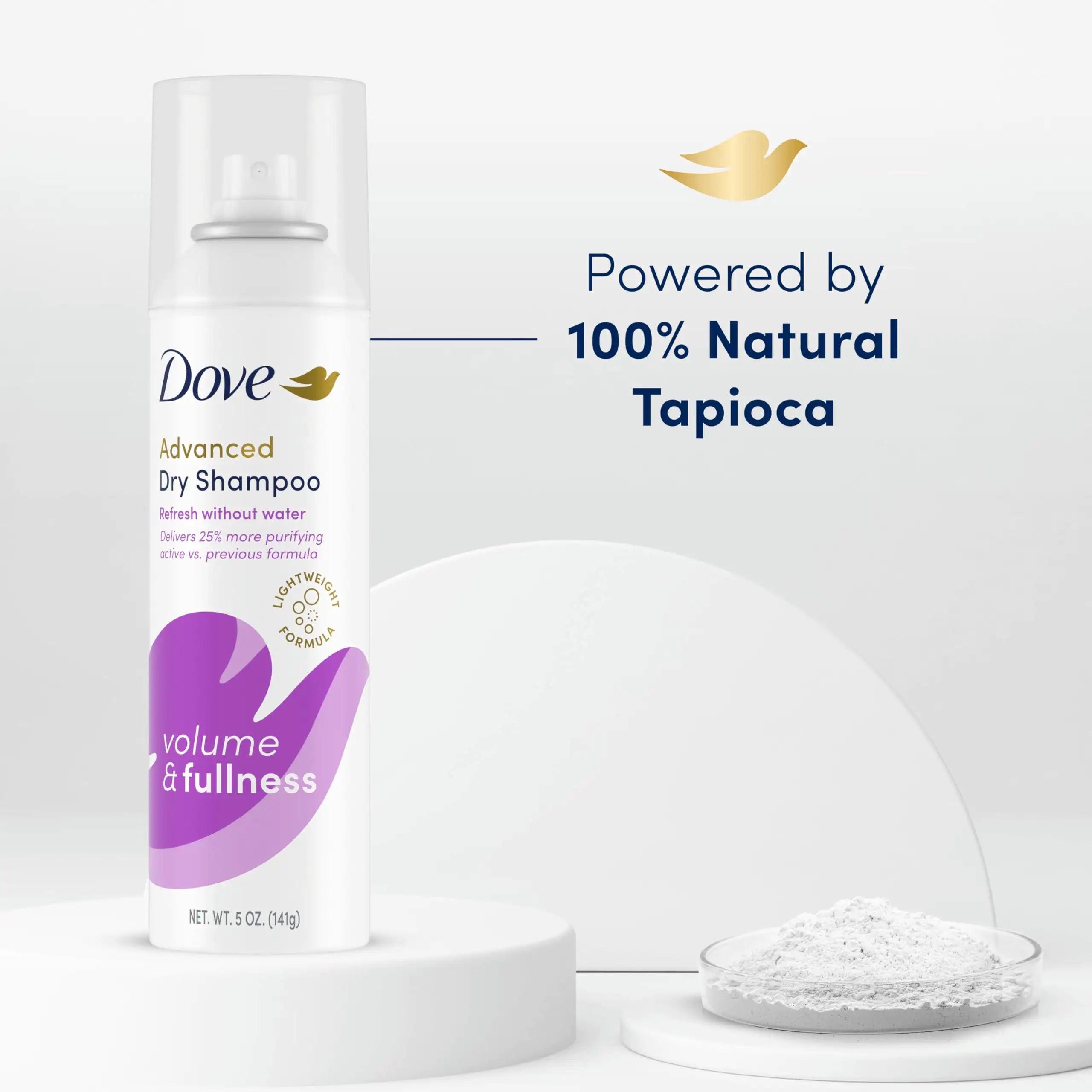 Dove Dry Shampoo Volume & Fullness 2 Count for Oily Hair for Refreshed Hair 5 oz 5 Ounce (Pack of 2) light clean scent - Evallys.com # #