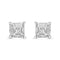 .925 Sterling Silver 1/4 Cttw Miracle Set Princess-Cut Diamond Solitaire Stud Earrings with Hidden Halo (I-J Color, SI2-I1 Clarity) - Evallys.com # #