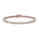 .925 Sterling Silver 1.0 Cttw Miracle-Set Diamond Round Faceted Bezel Tennis Bracelet (I-J Color, I3 Clarity) - Evallys.com