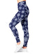 SATINA High Waisted Leggings for Women - Capri, Full Length, Fleece & with Pockets Women's Leggings …- New One Size Blue Snowflake - Evallys.com # #