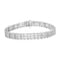 .925 Sterling Silver 1 1/2 cttw Round Diamond 3 Row Heart Link Bracelet (I-J Color,I3 Clarity) - 7.25 " - Evallys.com # #