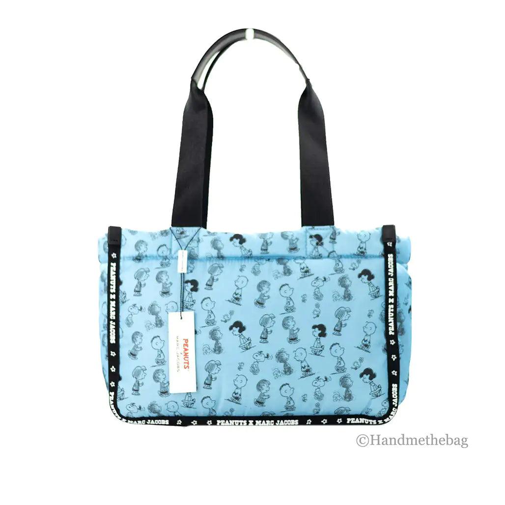 Marc Jacobs X Peanuts Blue Medium Nylon Tote Bag - Evallys.com # #