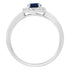 10K White Gold 1/5 Cttw Round Diamond and Prong Set 7MM Gemstone Halo Cocktail Ring (H-I Color, I1-I2 Clarity) - Evallys.com # #