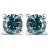 10K Gold Lab Created Round Brilliant Cut Diamond Classic 4-Prong Solitaire Stud Earrings - Evallys.com # #