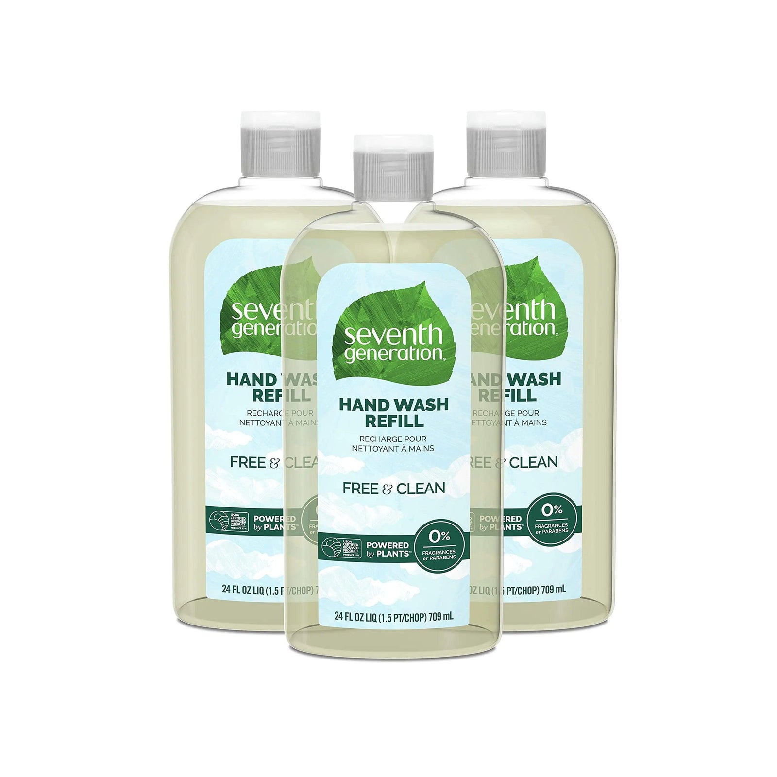 Seventh Generation Hand Soap Refill, Free & Clear Unscented, 24 oz, 3 pack (Packaging May Vary) - Evallys.com # #