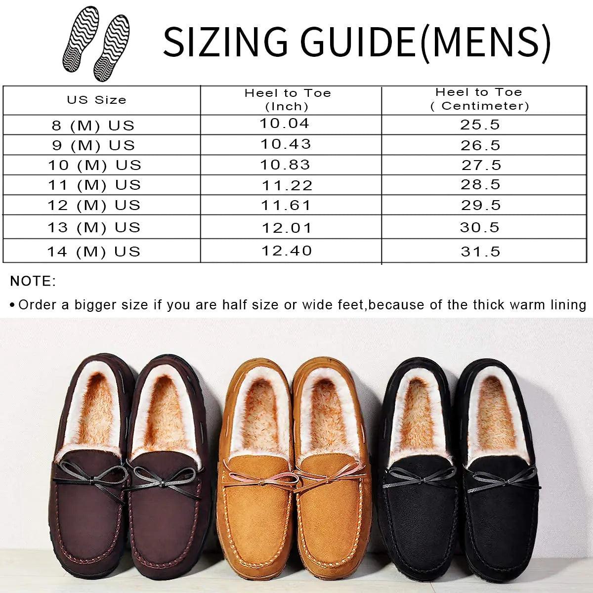 MIXIN Mens Slippers Indoor Outdoor Memory Foam House Shoes Anti-Slip Moccasins Slippers for Men 9 Brown - Evallys.com # #