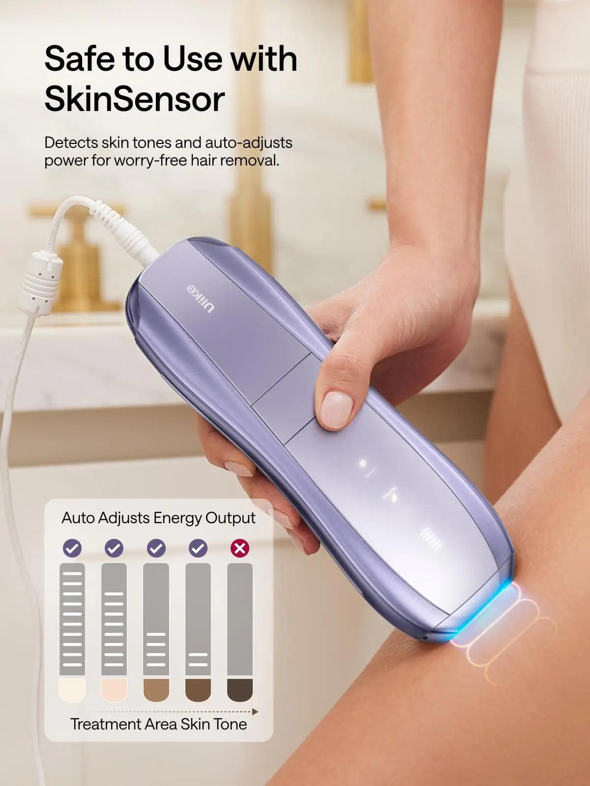 Ulike Laser Hair Removal, Air 10 IPL Hair Removal for Women and Men, 65°F Ice-Cooling Contact, Dual Lights, Skin Sensor & SHR Mode* for Nearly Painless, Effective & Long-Lasting Hair Removal from Home - Evallys.com # #