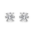 .925 Sterling Silver 1/2 Cttw Round Brilliant-Cut Diamond Classic 4-Prong Stud Earrings (I-J Color, I2-I3 Clarity) - Evallys.com # #