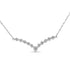 10K White Gold 1/2 Cttw Round-Cut Diamond "V" Shaped 18" Necklace (H-I Color, I1-I2 Clarity) - Evallys.com # #