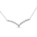 10K White Gold 1/2 Cttw Round-Cut Diamond "V" Shaped 18" Necklace (H-I Color, I1-I2 Clarity) - Evallys.com # #