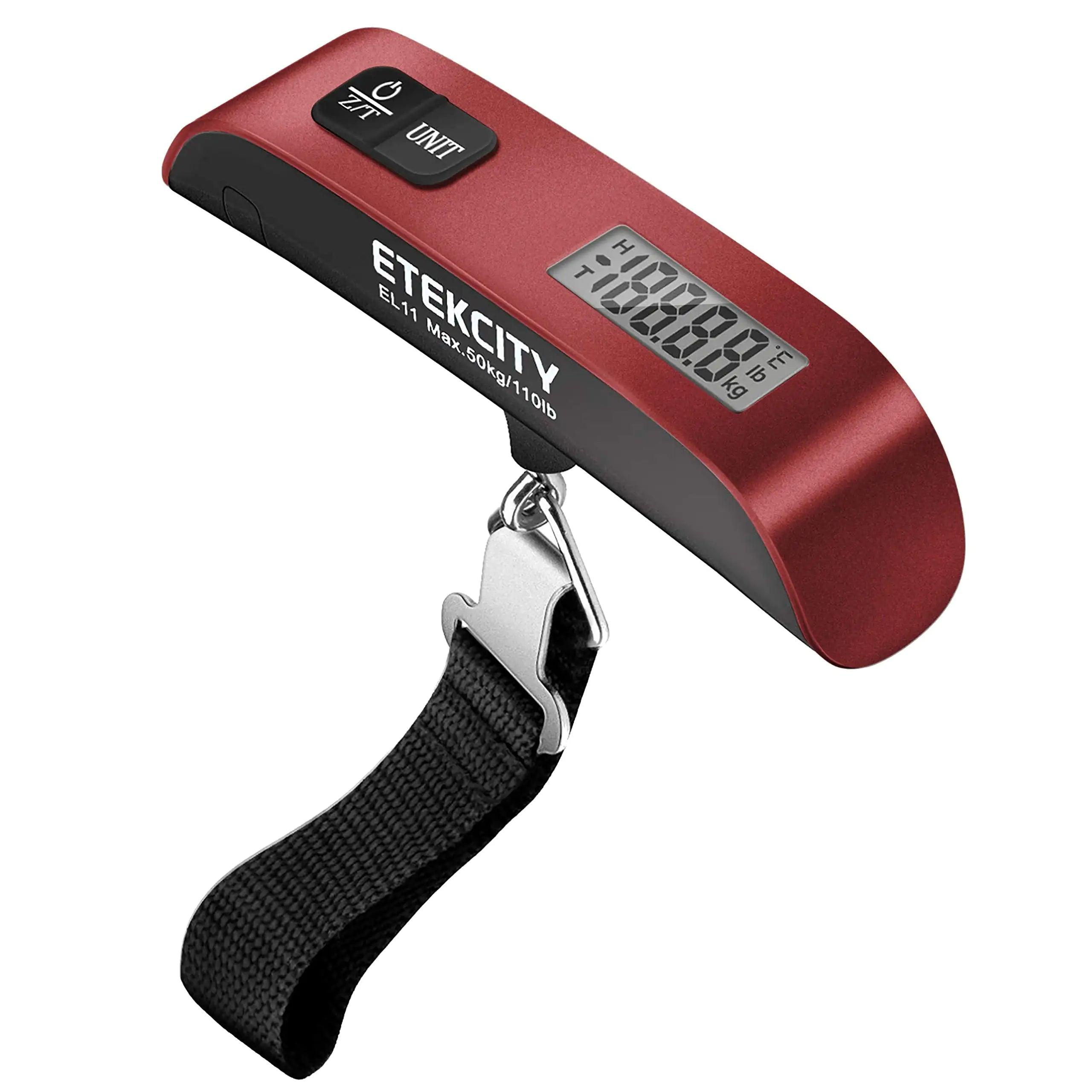 Etekcity Luggage Scale, Suitcase Weight Scale with Hook for Travel Essentials, Digital Portable Hand Hanging Weigher for Bag Tags, 110 Pounds, Heavy Duty, Battery Included Bright Blue - Evallys.com