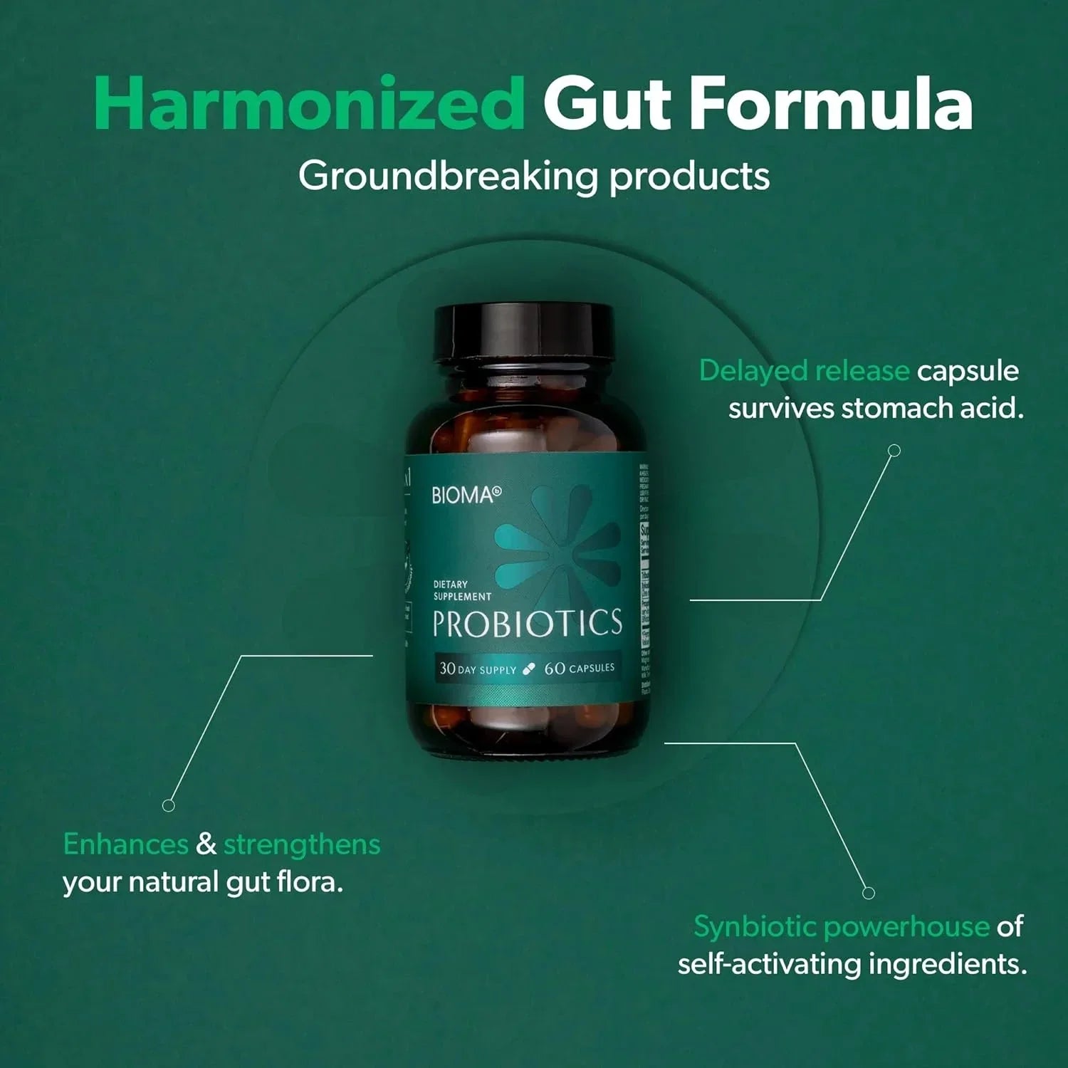 Probiotic, Prebiotic & Postbiotic Supplement – Gut & Digestive Support - Evallys.com