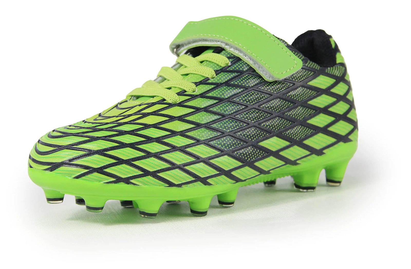 Kids Soccer Cleats Outdoor Firm Ground Athletic Shoes 11 Little Kid Green - Evallys.com # #