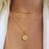 M MOOHAM Dainty Gold Necklace for Women - 14K Solid Gold Over Layering Necklaces for Women Cute Hexagon Letter Initial Necklaces for Women Gold Layered Necklaces for Women Jewelry Gifts 18 IN M - Evallys.com # #