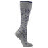 Dr. Scholl's Women's Graduated Compression Knee High Socks - Comfort and Fatigue Relief Gray, Purple Floral (1 Pair) 4-10 - Evallys.com # #