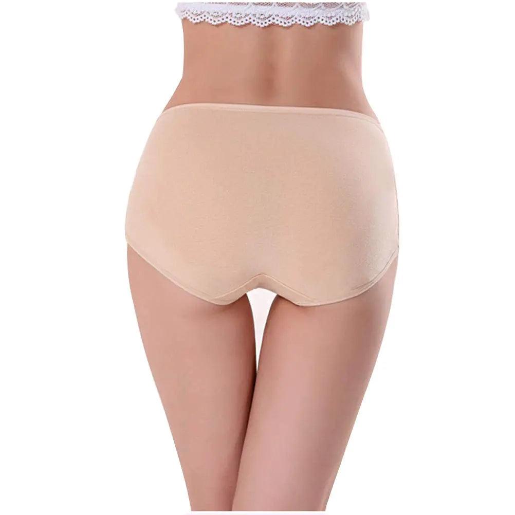 Womens Underwear,Cotton Mid Waist No Muffin Top Full Coverage Brief Ladies Panties Lingerie Undergarments for Women Multipack Small Multi-h-5 Pack - Evallys.com # #