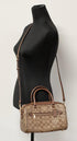 Coach (F83607) Rowan Khaki Saddle Leather Medium Satchel Crossbody Bag Handbag - Evallys.com # #