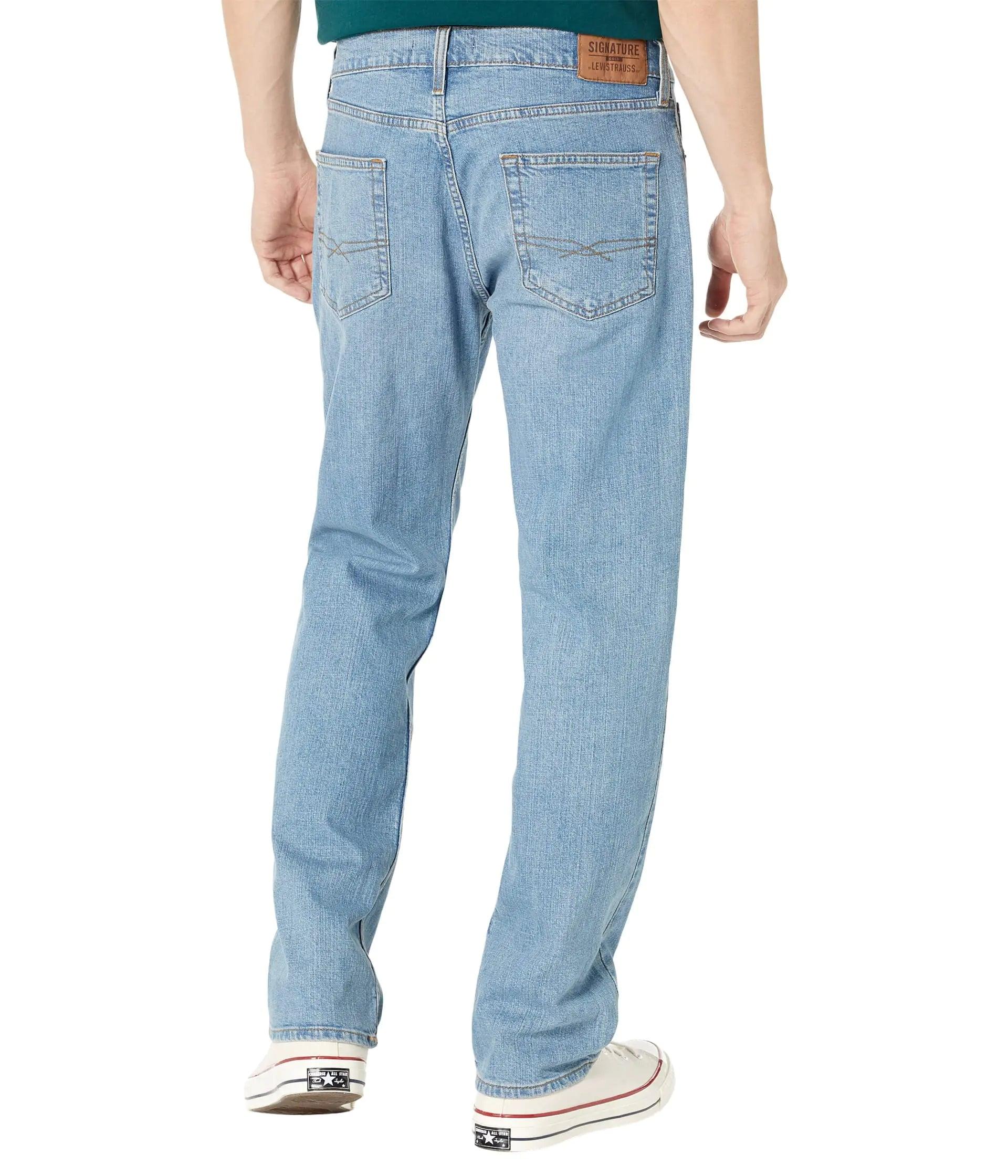 Signature by Levi Strauss & Co Men's Straight Fit Jeans Big & Tall 50W x 30L Axis - Evallys.com # #