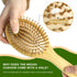 MRD Hair brush, Natural Bamboo Paddle Detangling Hairbrush, Massage Scalp Thick/Thin/Curly/Dry Hair For Women & Men Yellow - Evallys.com # #