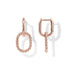 PAVOI 14K Gold Convertible Link Huggie Earrings for Women | Paperclip Link Statement Earrings | Cubic Zirconia Two-Toned Rope Drop Dangle Earrings Rose Gold - Evallys.com # #