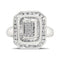 .925 Sterling Silver Round & Baguette Diamond Ring (1 Cttw, I-J Color, I2-I3 Clarity) - Evallys.com # #