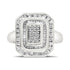 .925 Sterling Silver Round & Baguette Diamond Ring (1 Cttw, I-J Color, I2-I3 Clarity) - Evallys.com # #