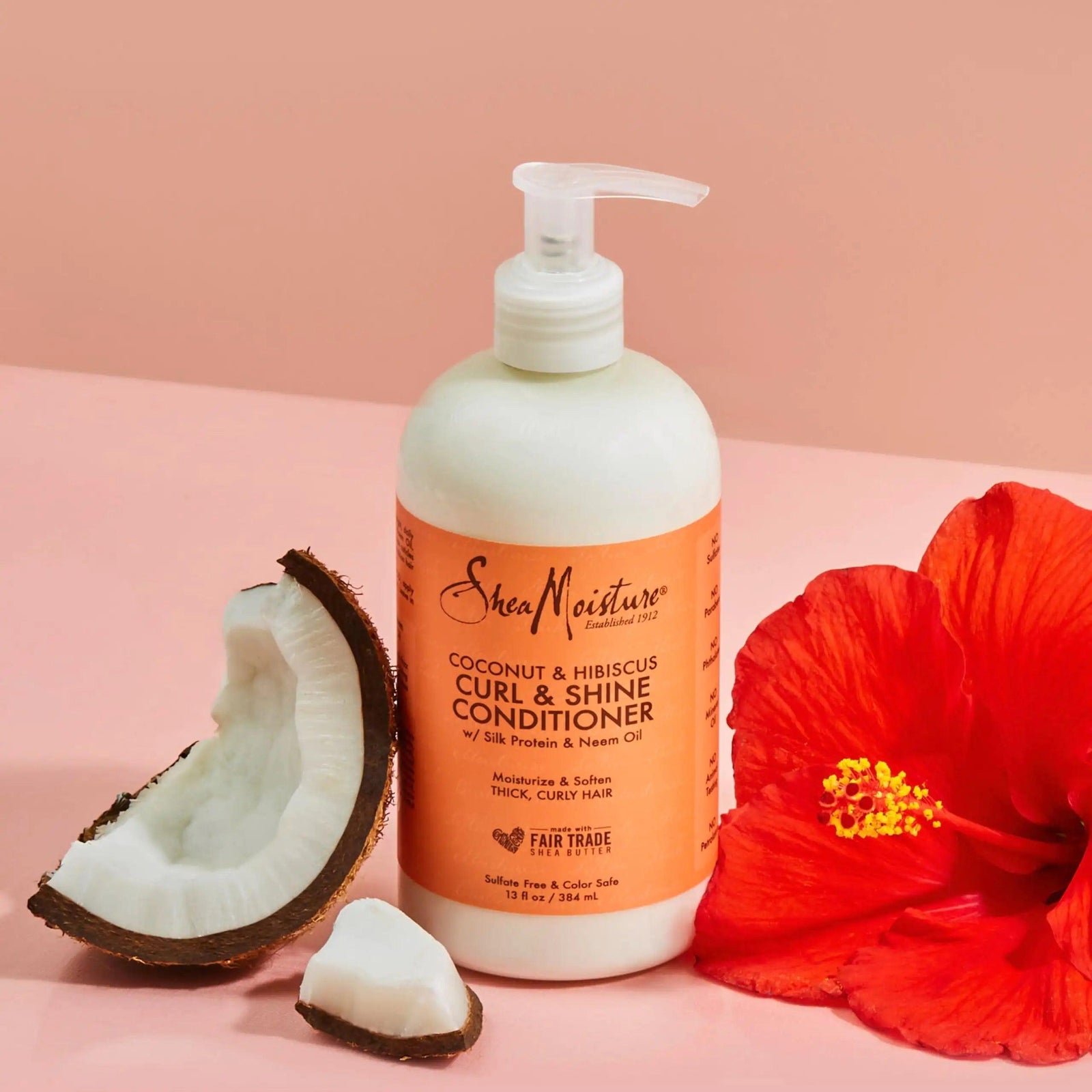 SheaMoisture Curl & Shine Conditioner Coconut & Hibiscus, for Thick, Curly Hair to Moisturize & Soften, 13 oz 13 Fl Oz (Pack of 1) - Evallys.com # #