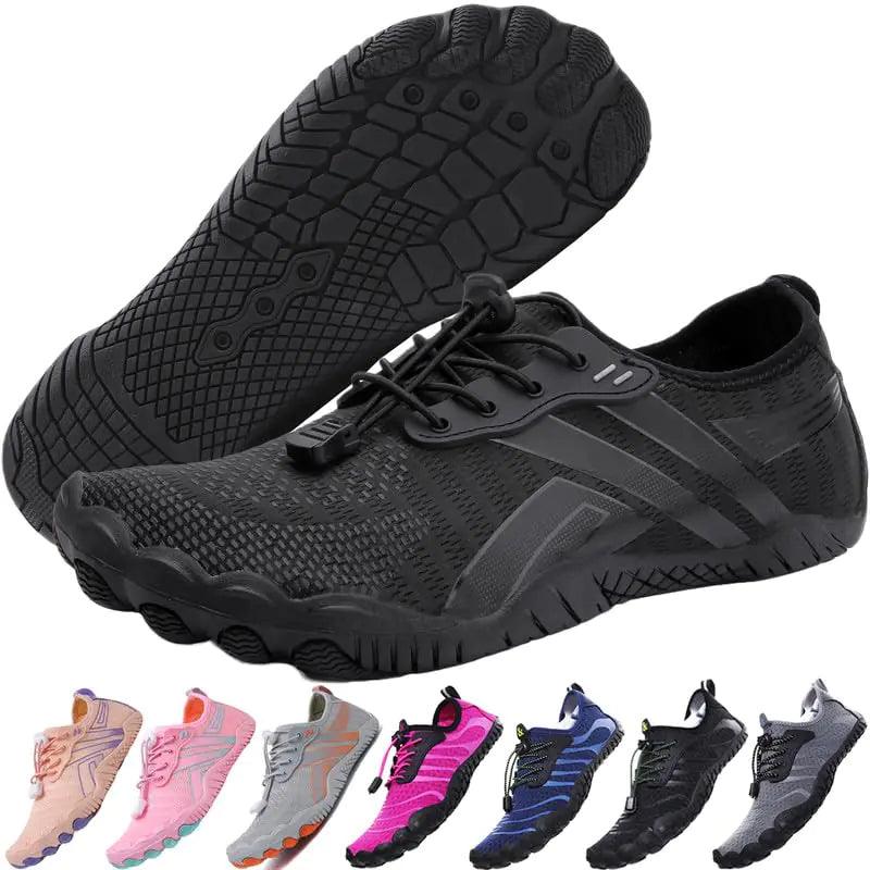 Water Shoes Men,Mens Water Shoes,Water Shoes Women,Barefoot Shoes,Quick Dry Aqua Swim Shoes,Slip-on Soft Beach Shoes,Quick Dry Water Shoes,Aqua Sports Outdoor Shoes for Pool Beach Surf Walk Water Yoga 6 Women/5 Men Black-3 - Evallys.com # #