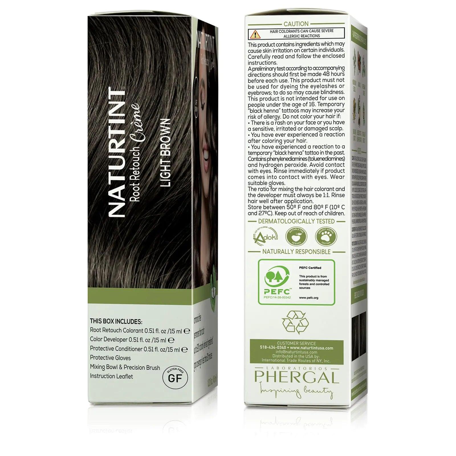 Naturtint Root Retouch Crème Permanent Hair Color Light Brown - Ammonia Free, Conceal Grays, No Artificial Scent - Evallys.com # #