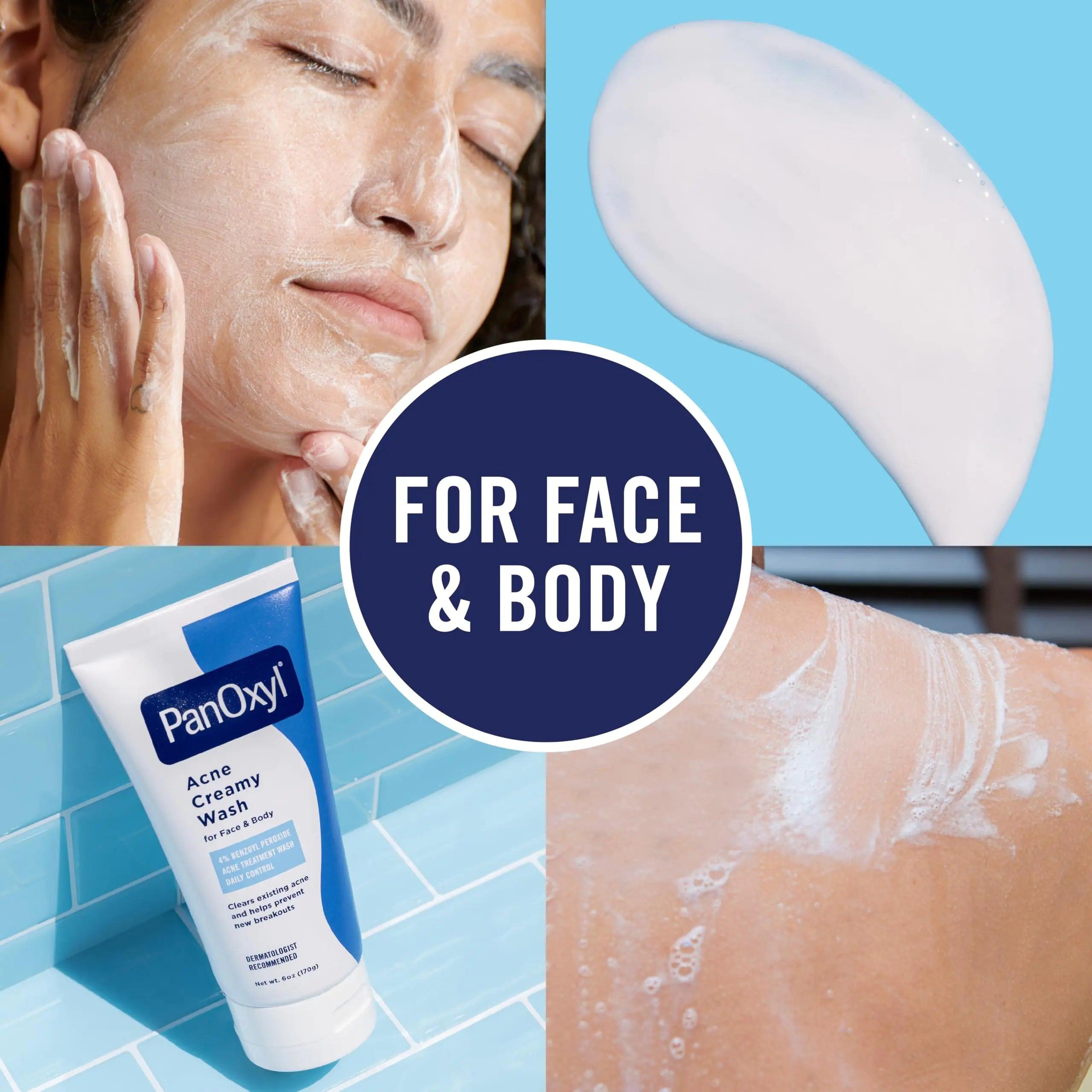 PanOxyl Antimicrobial Hydrating Acne Creamy Wash, 4% Benzoyl Peroxide, 6 Ounce Unscented 6 Ounce (Pack of 1) - Evallys.com