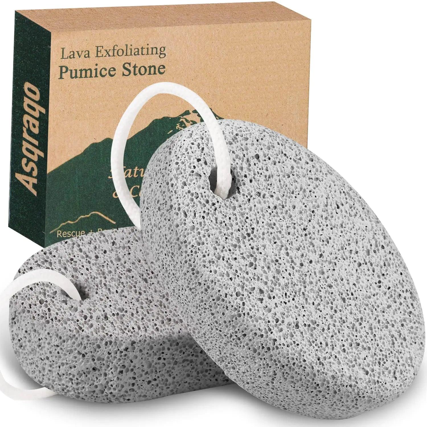 2PCS Natural Pumice Stone, Asqraqo Lava Pedicure Tools Hard Skin Callus Remover for Feet and Hands - Foot File Exfoliation to Remove Dead Skin, and Callusess - Evallys.com # #