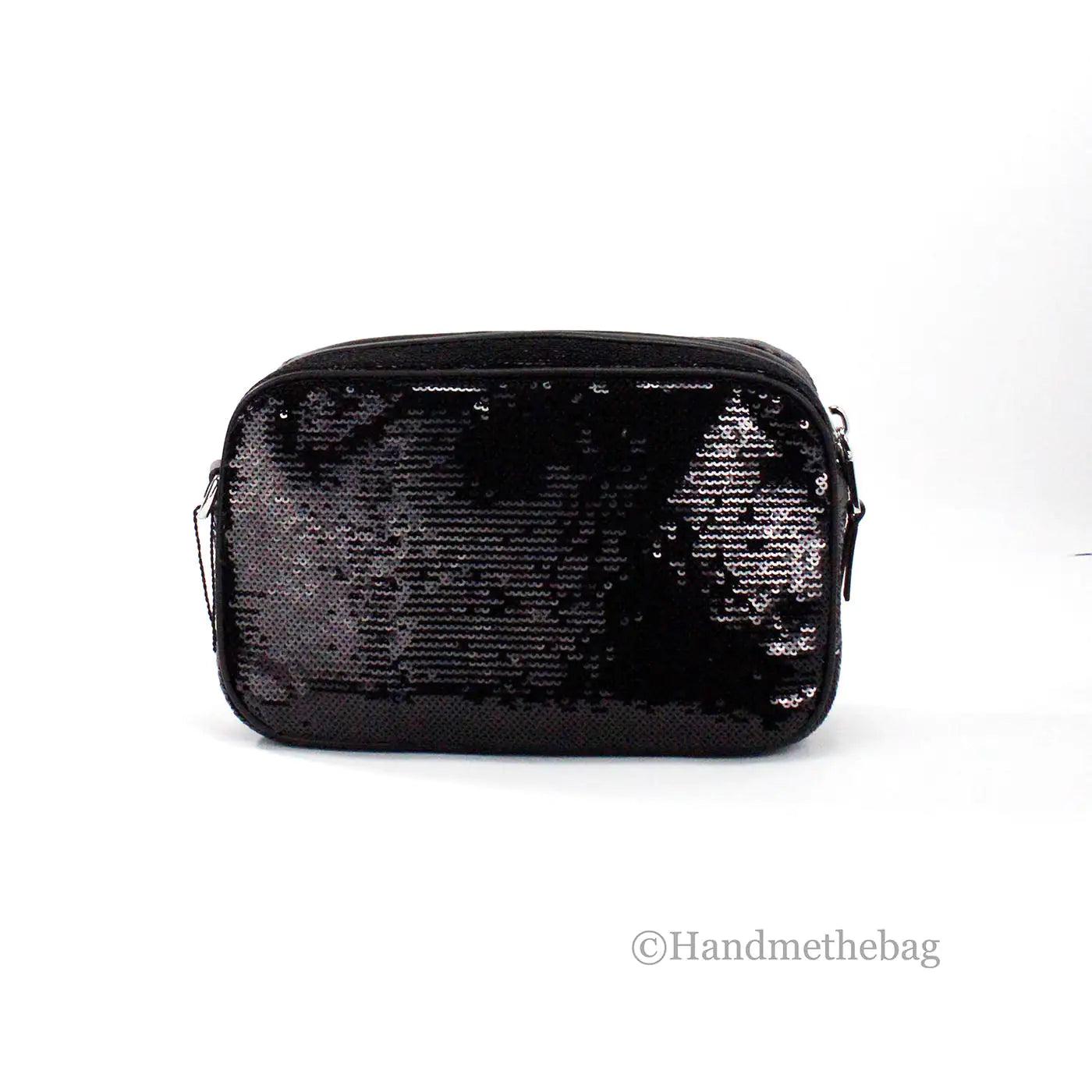 Marc Jacobs Flash Black Sequined Camera Crossbody Bag - Evallys.com # #