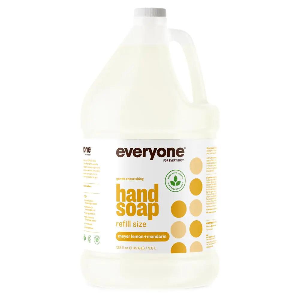 Everyone Liquid Hand Soap Refill, 1 Gallon, Meyer Lemon and Mandarin, Plant-Based Cleanser with Pure Essential Oils - Evallys.com # #