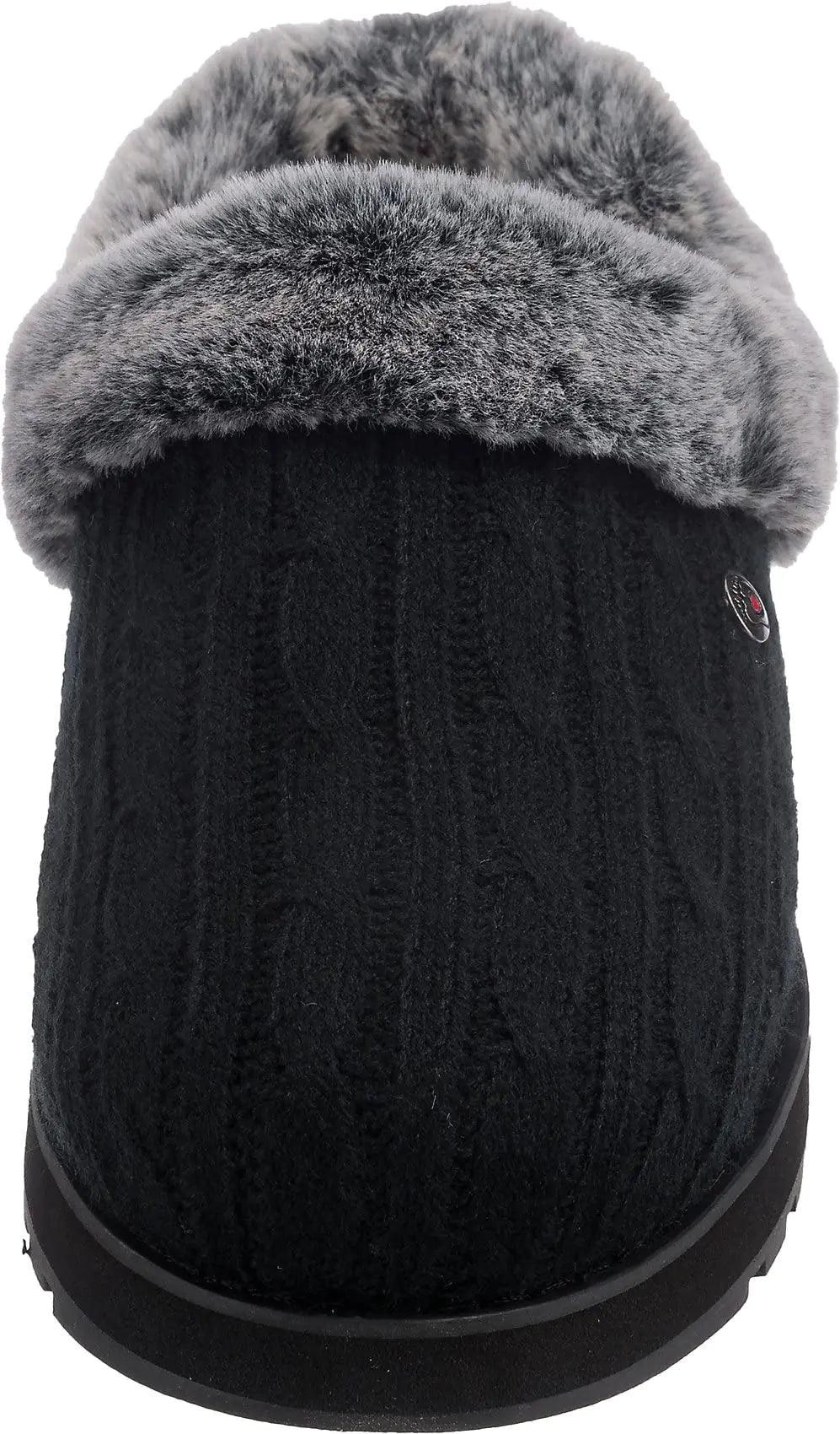 Skechers Womens Ice Angel Slipper 7.5 Black - Evallys.com