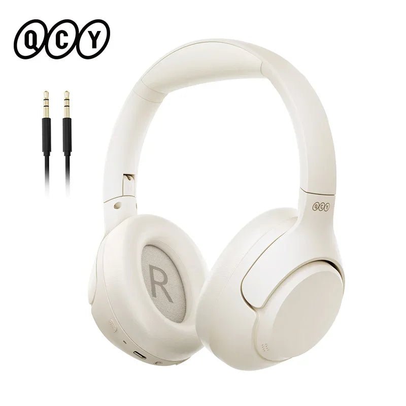 QCY H3 ANC Wireless Headphones Bluetooth 5.4 Hi - Res Audio Over Ear Headset 43dB Hybrid Active Noise Cancellation Earphones 60H - Evallys.com