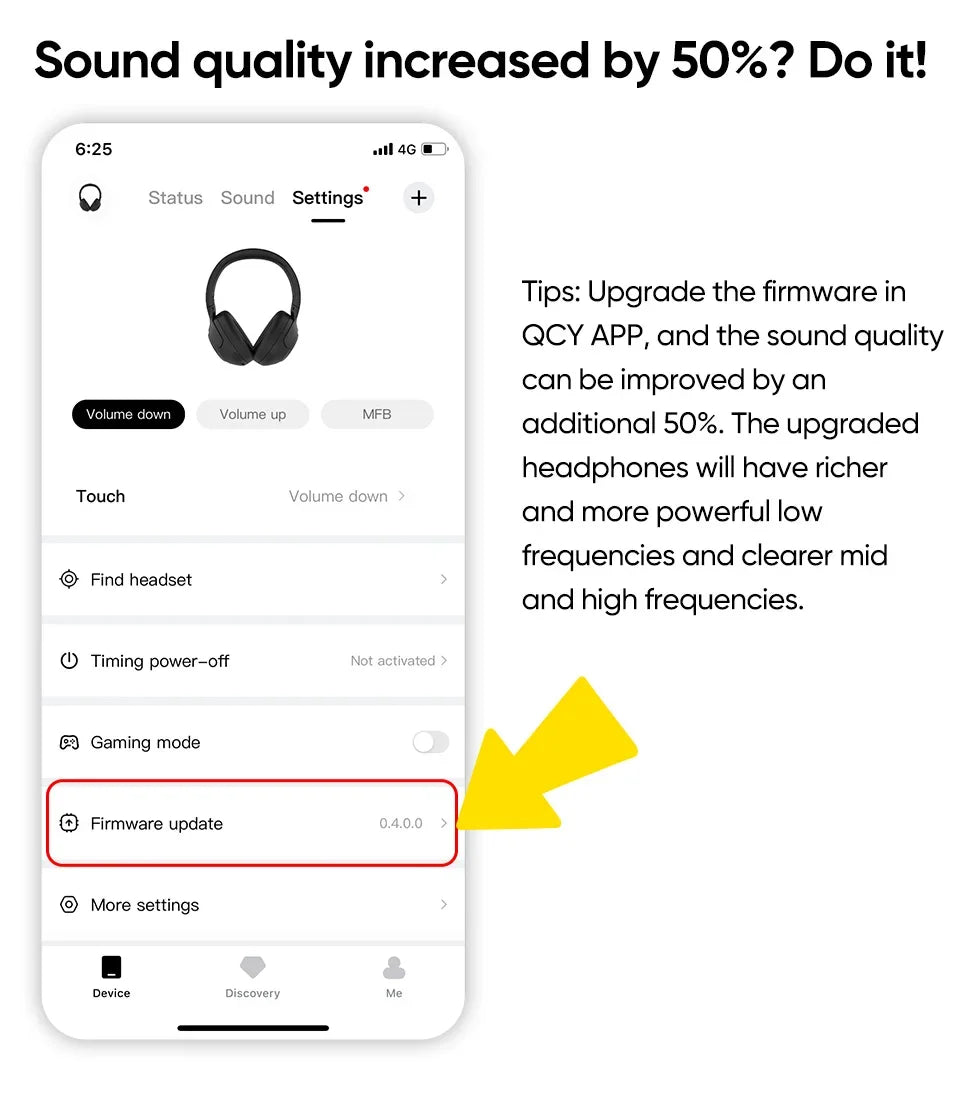 QCY H3 ANC Wireless Headphones Bluetooth 5.4 Hi - Res Audio Over Ear Headset 43dB Hybrid Active Noise Cancellation Earphones 60H - Evallys.com