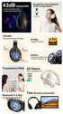 QCY H3 ANC Wireless Headphones Bluetooth 5.4 Hi - Res Audio Over Ear Headset 43dB Hybrid Active Noise Cancellation Earphones 60H - Evallys.com
