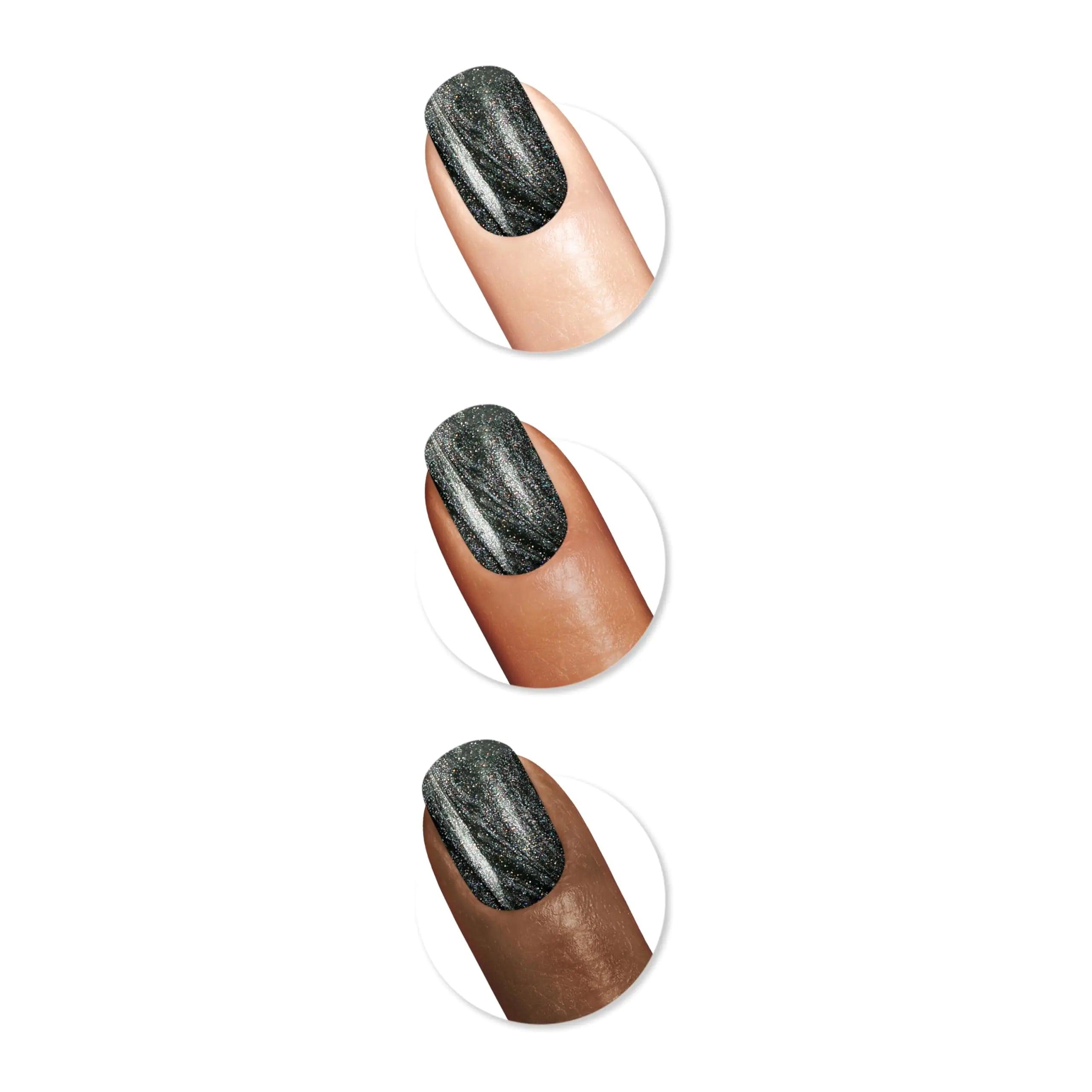 Sally Hansen Insta-Dri® Holo-Glow, Chrome Zone, Quick Dry, Long Lasting, Streak-Free Shine, Metallic Black Nail Polish 0.3 Fl Oz (Pack of 1) - Evallys.com # #