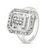 .925 Sterling Silver Round & Baguette Diamond Ring (1 Cttw, I-J Color, I2-I3 Clarity) - Evallys.com # #