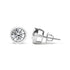 14K White Gold Lab Grown Diamond Screw-Back Classic Bezel Solitaire Stud Earrings (G-H Color, VS2-SI1 Clarity) - Evallys.com # #