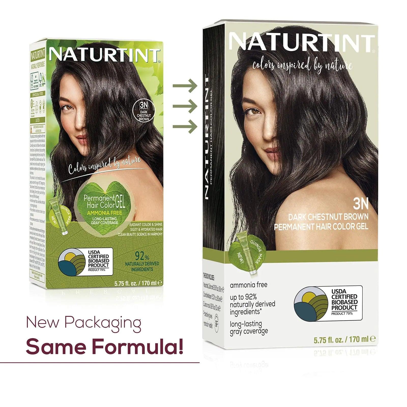 Naturtint Permanent Hair Color 3N Dark Chestnut Brown (Pack of 1), Ammonia Free, Vegan, Cruelty Free, up to 100% Gray Coverage, Long Lasting Results - Evallys.com # #